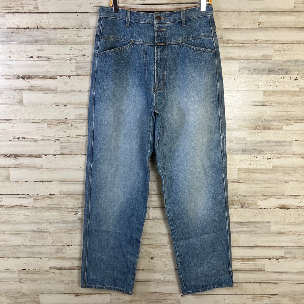 VTG Marithe Francois Girbaud Jeans Men 32M Blue Denim Baggy High Rise Designer